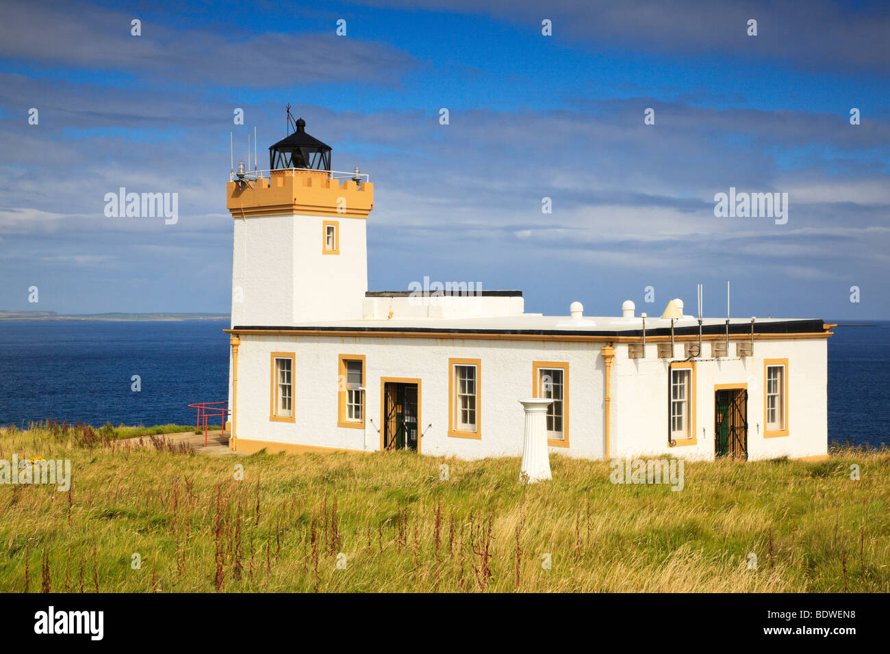 Duncansby Head lighthouse, Caithness, Scotland Stock Photo