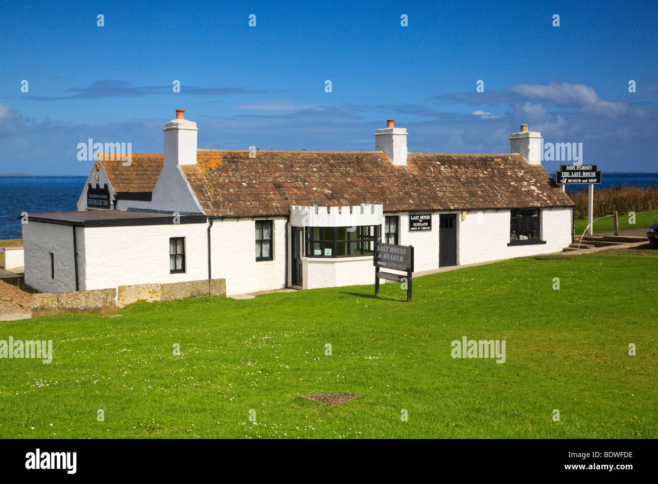 the 'Last House' at John o'Groats. Scotland. Stock Photo