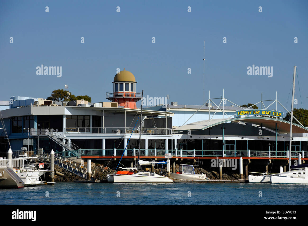 Catamarans, excursion boats, Hervey Bay Boat Club, lighthouse, Harbour