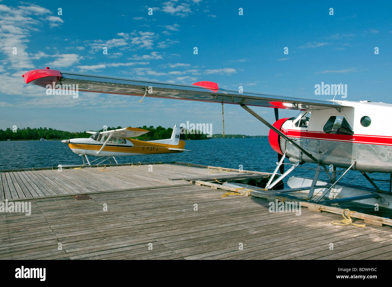 The seaplane base in Kenora, Ontario, Canada Stock Photo