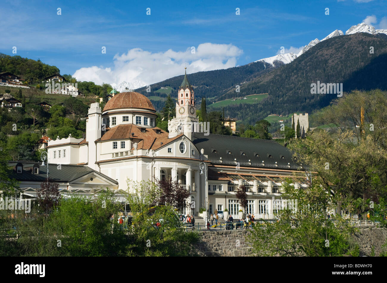 Spa hotel, Merano, Trentino, Alto Adige, Italy, Europe Stock Photo