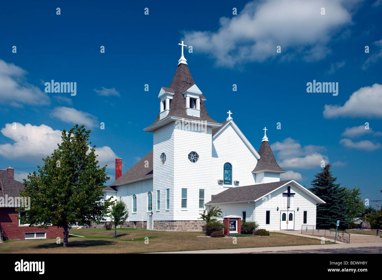 The St. Boniface Catholic church in Walhalla, North Dakota, USA Stock Photo Alamy