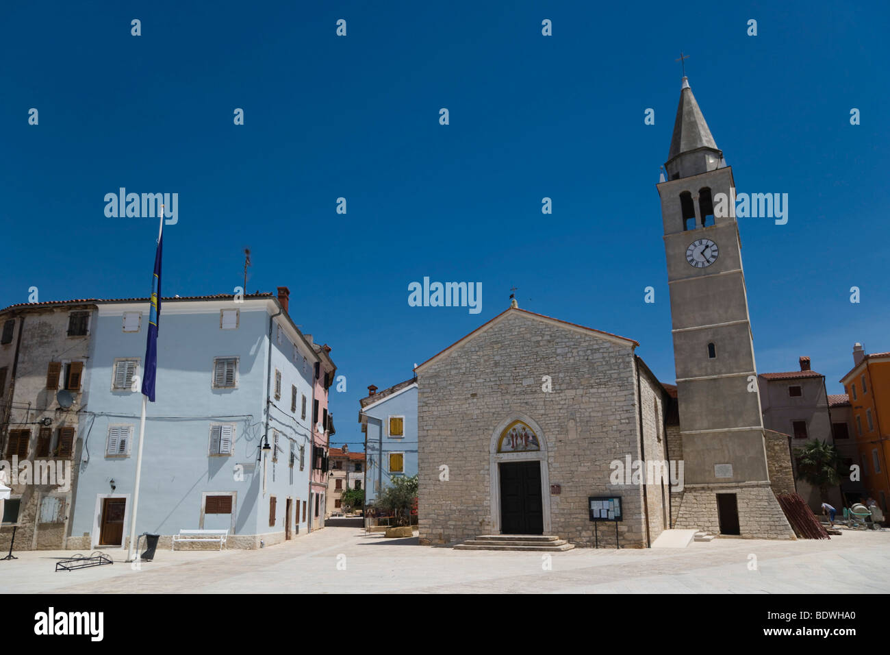 Church of SS. Cosmas and Damian, Crkva Sv Kuzme i Damjana, Fazana, Istria, Croatia, Europe Stock Photo