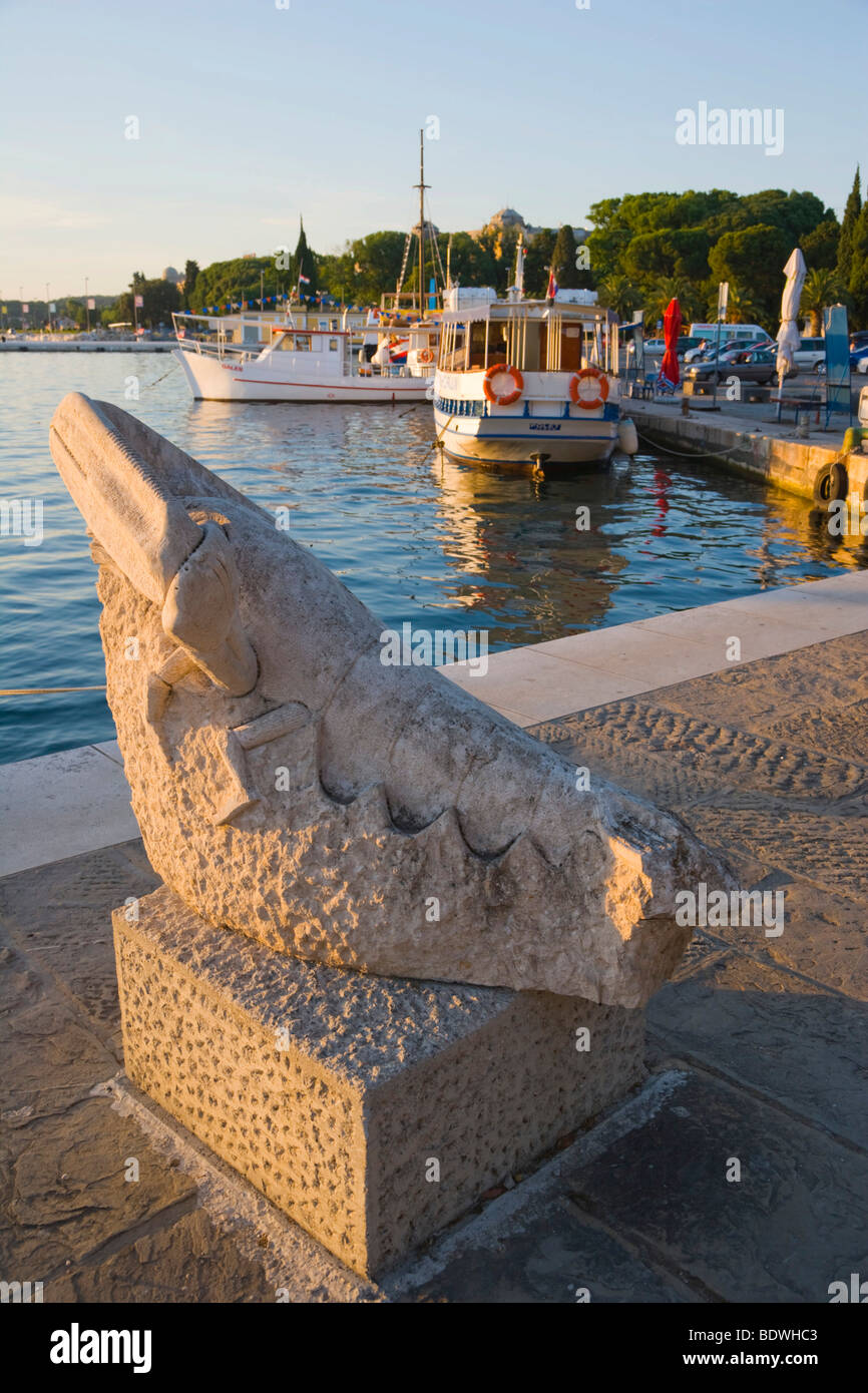 Harbour, Riva, Pula, Istria, Croatia, Europe Stock Photo