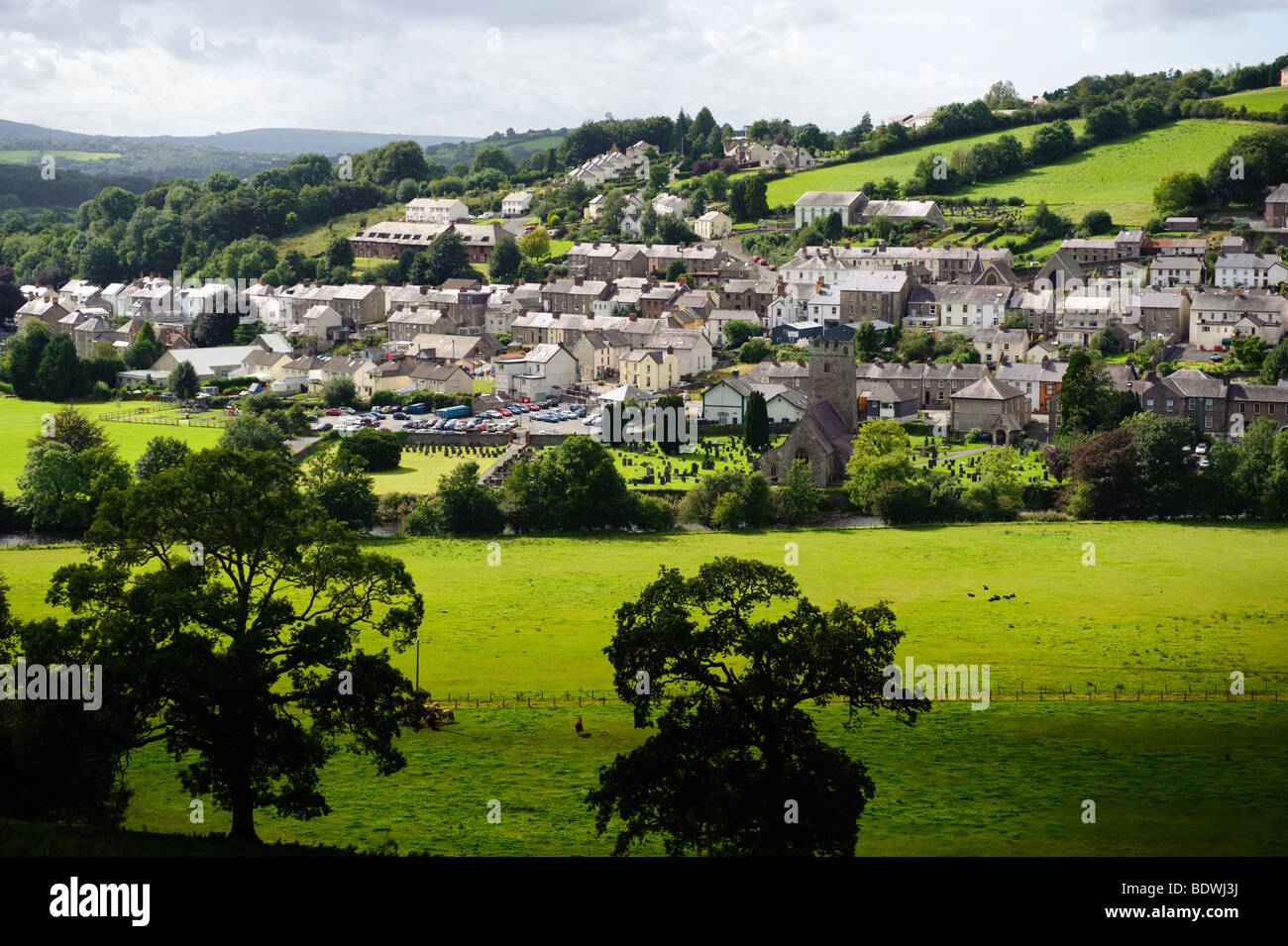 Llandysul town in the Teifi valley, Ceredigion, Wales UK Stock Photo