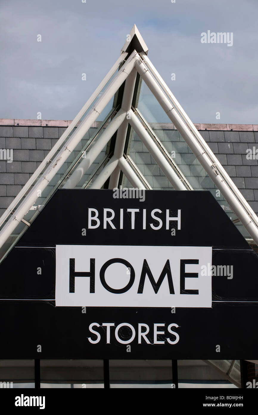 Sign over a British Home Store branch (BHS) Stock Photo