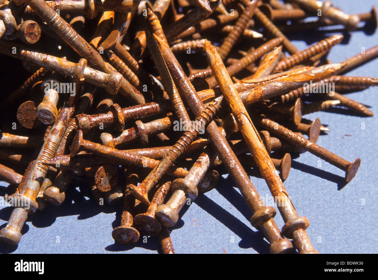 wear weather reaction wet rain air chemical science Stock Photo