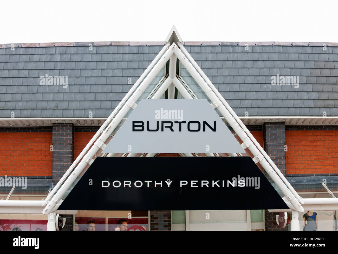 The sign over a Burton and Dorothy Perkins branch Stock Photo