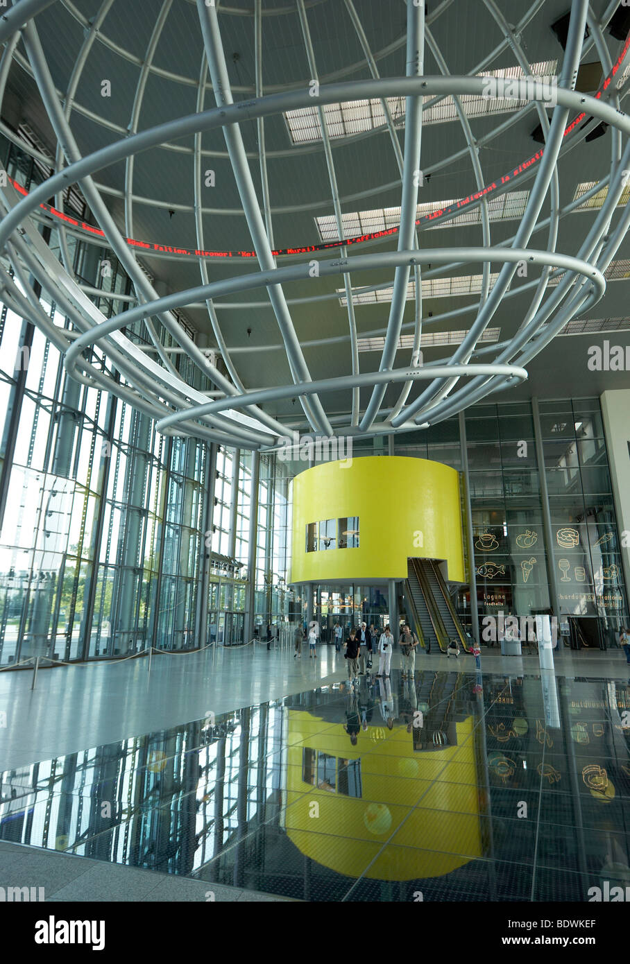 Entrance hall with global grid, foyer Autostadt Wolfsburg, Car City, Lower Saxony, Germany, Europe Stock Photo