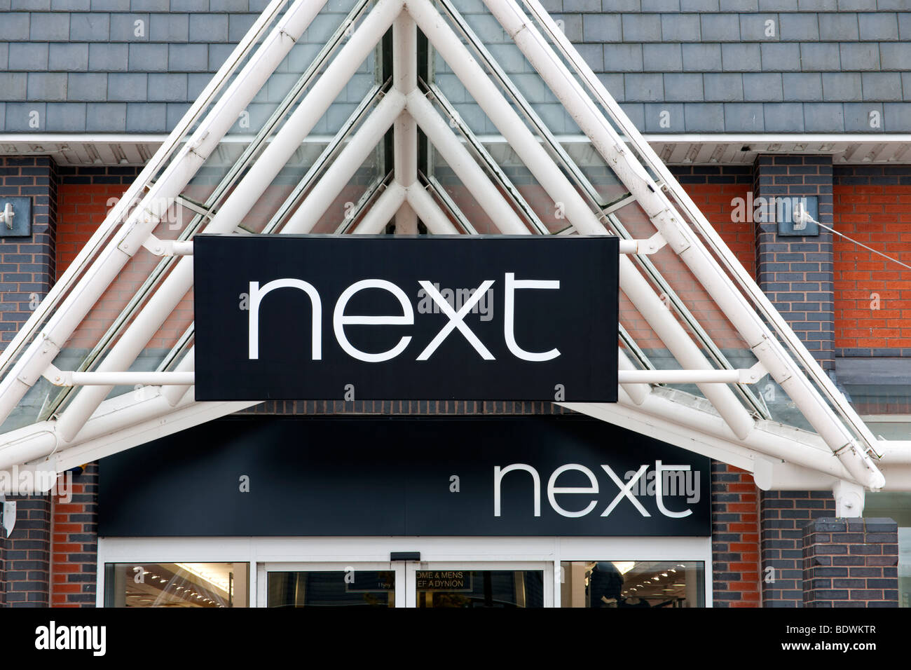 Next clothing logo clothes shop store uk sign hires stock photography