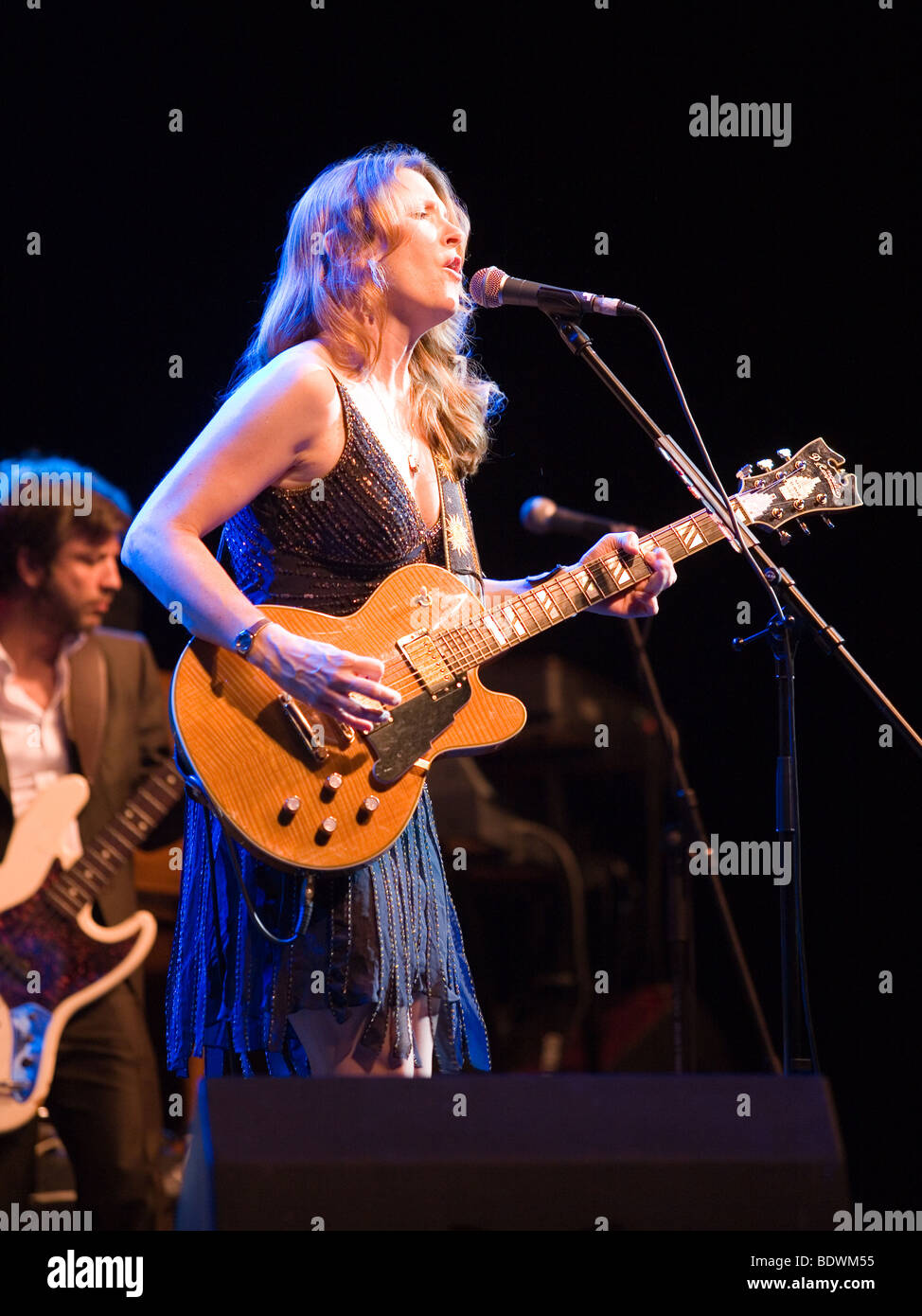 BUDAPEST-JULY 16: Susan Tedeschi perform on stage at Sportarena July 16, 2009 in Budapest, Hungary Stock Photo