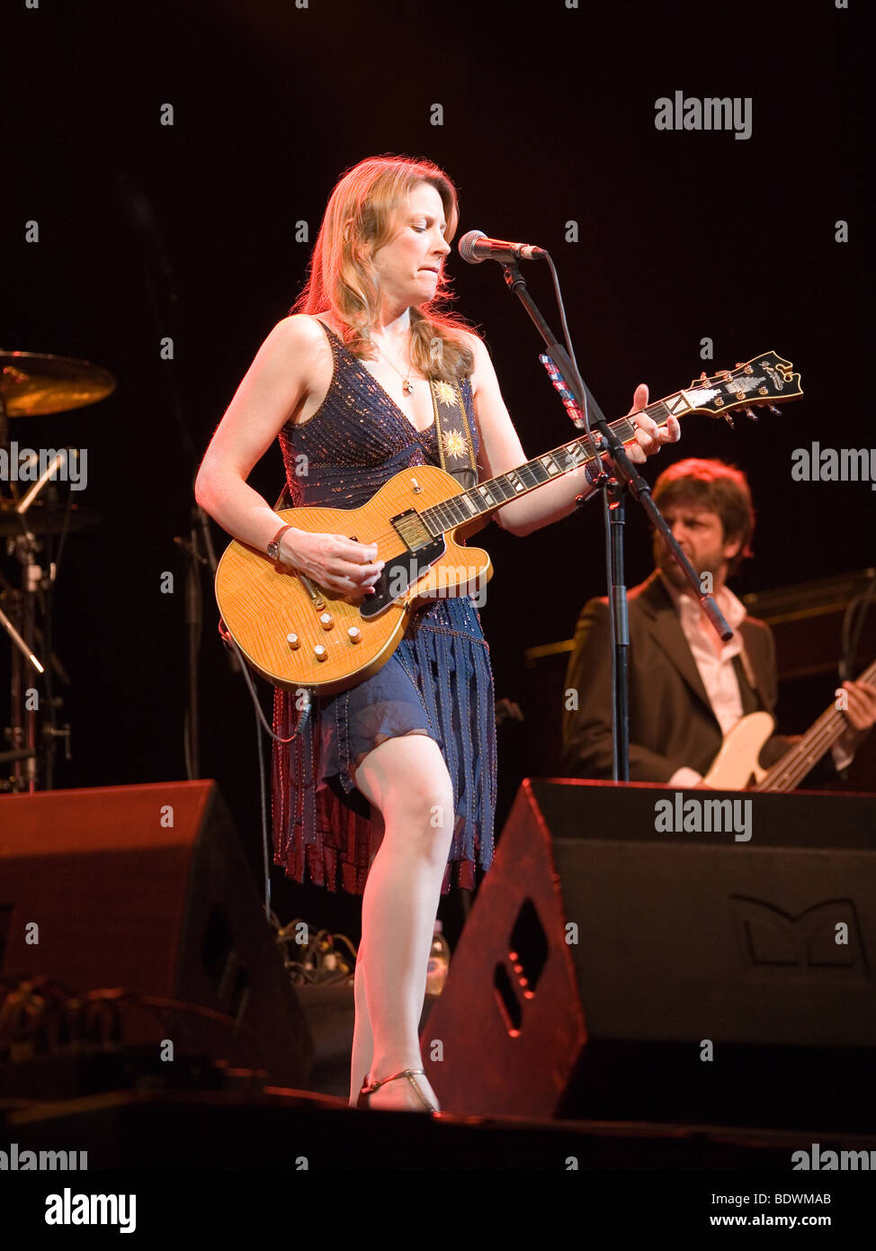 BUDAPEST-JULY 16: Susan Tedeschi perform on stage at Sportarena July 16, 2009 in Budapest, Hungary Stock Photo