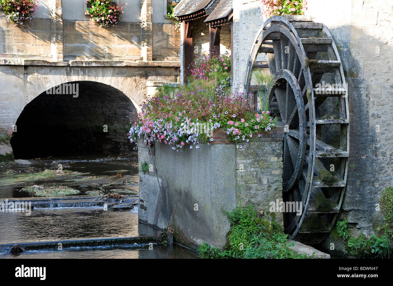 old watermill, bayeux, normandy, france Stock Photo Alamy