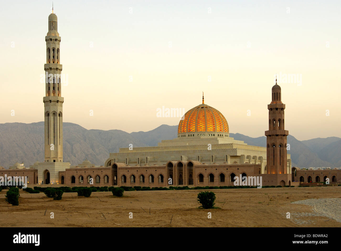 Sultan Qaboos Grand Mosque, Muscat, Sultanate of Oman, Middle East Stock Photo