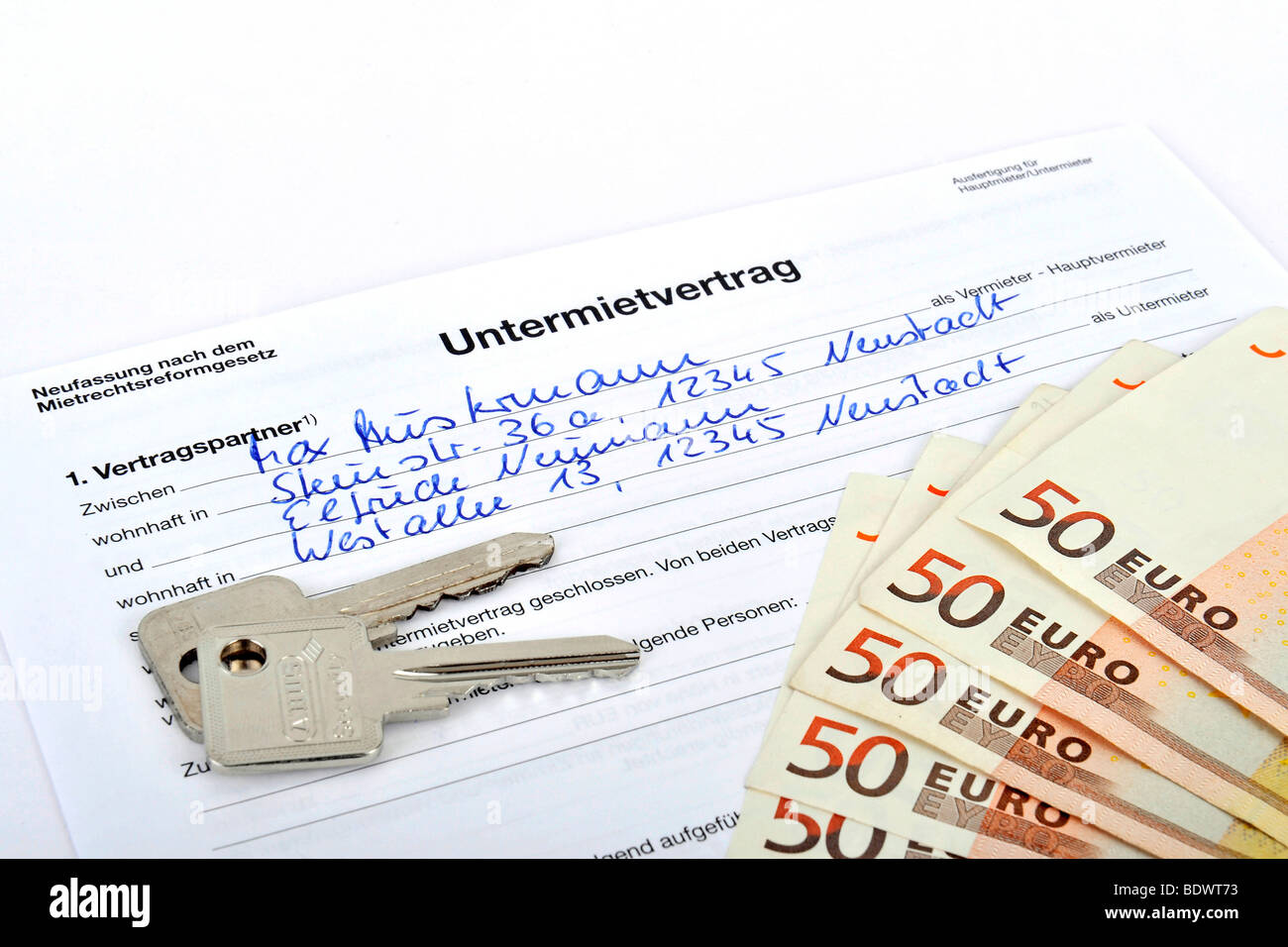 Sub-lease Stock Photo