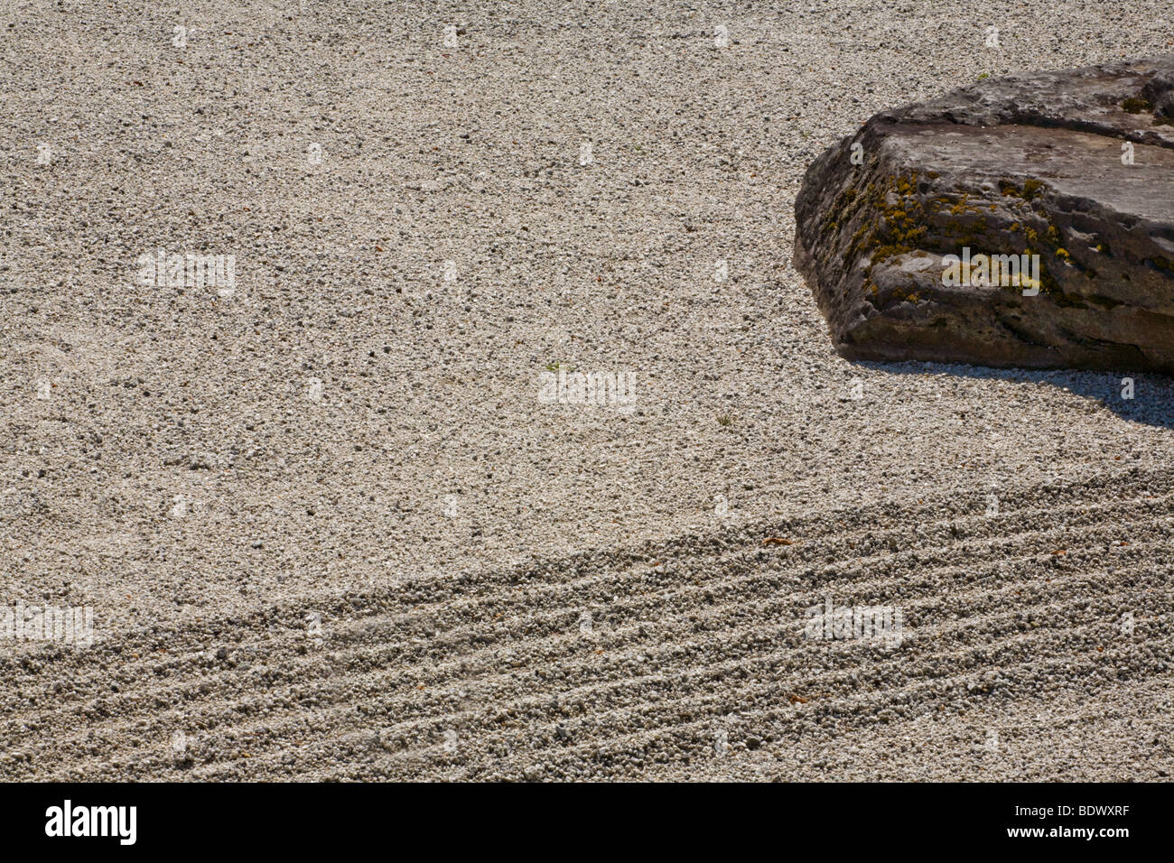 Zen garden in the Portland Japanese Garden, Oregon Stock Photo Alamy