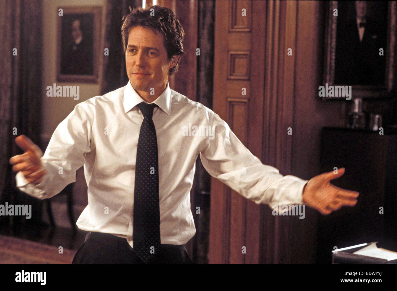 LOVE ACTUALLY  2003 Universal film with Hugh Grant as the Prime Minister Stock Photo