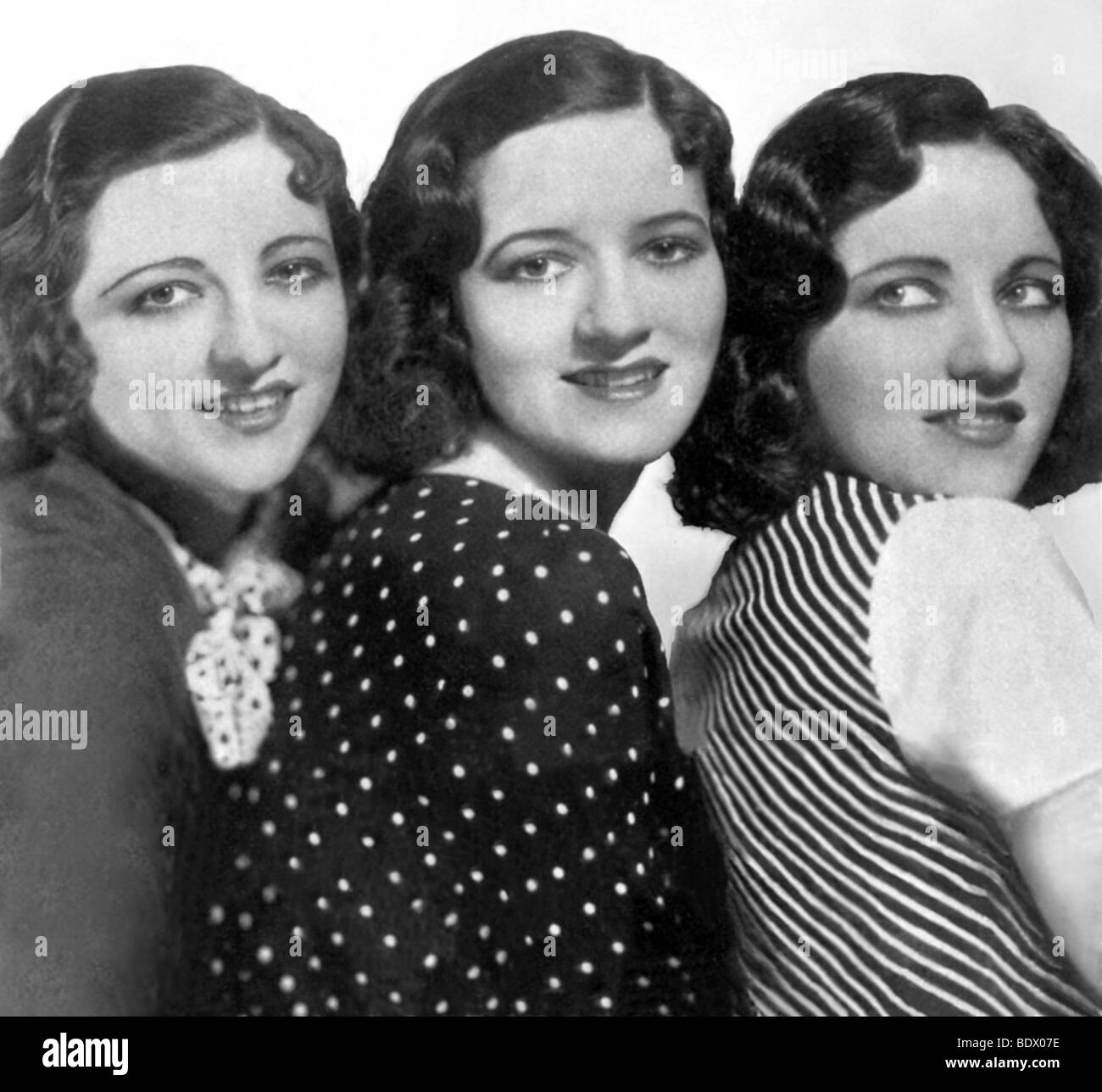 BOSWELL SISTERS US close harmony group popular in the 1930s Stock