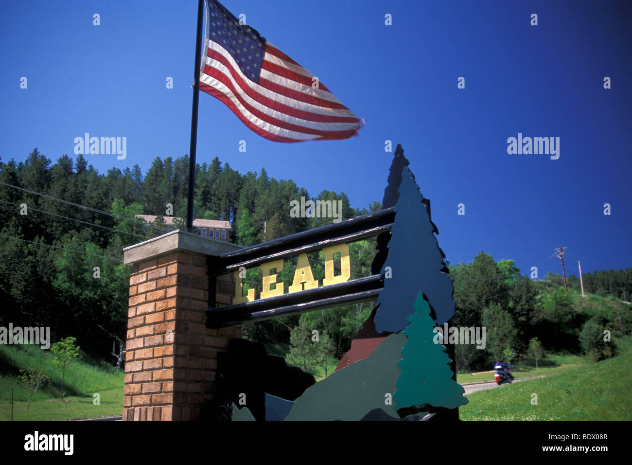 Lead, South Dakota Sign Stock Photo Alamy