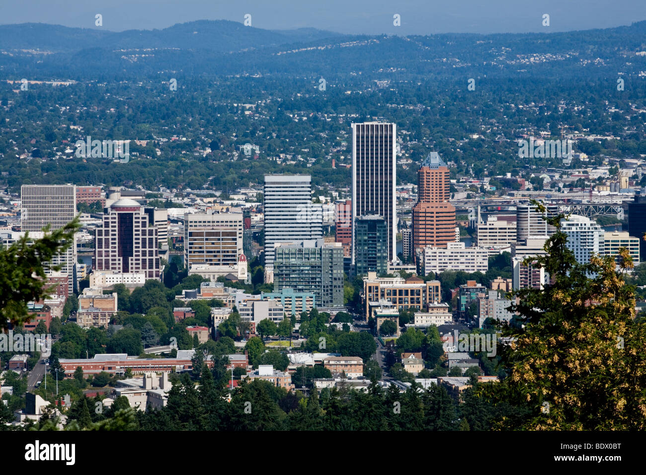 Skyline of Portland, Oregon Stock Photo - Alamy