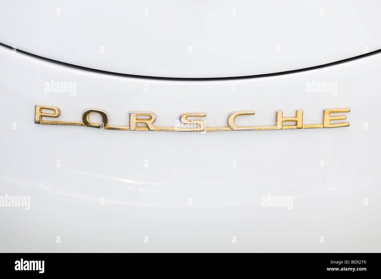 Porsche 1600 super speedstar, name plate on bonnet Stock Photo