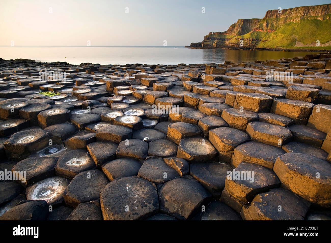 Giants Causeway basalt rocks, County Antrim, Northern Ireland, United ...