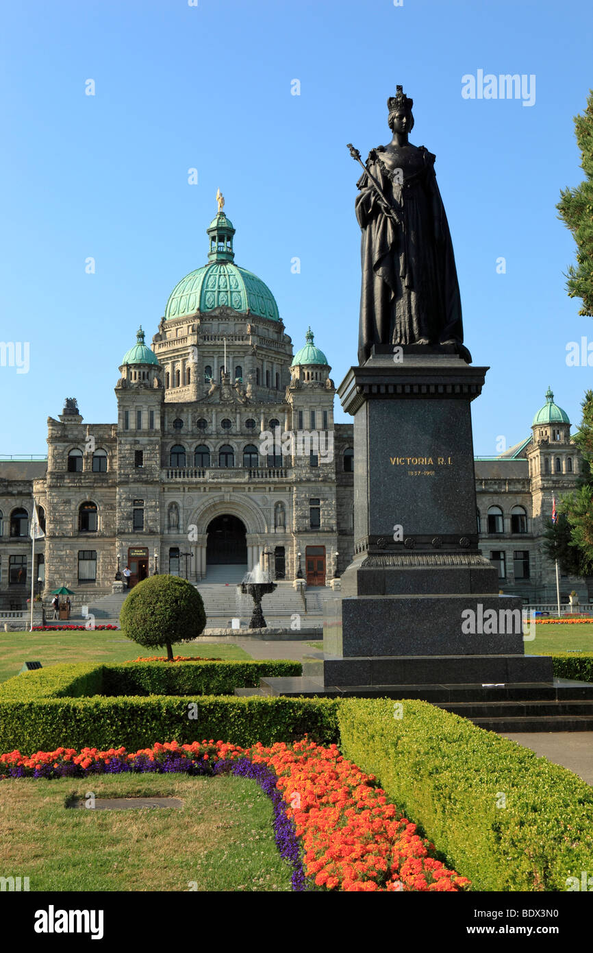 Provincial Parliament Building, Victoria, Vancouver Island, British Columbia Stock Photo