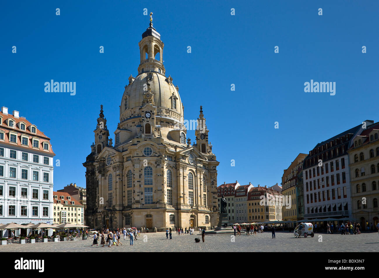 The Frauenkirche in Dresden, capital of the eastern German state of Saxony Stock Photo