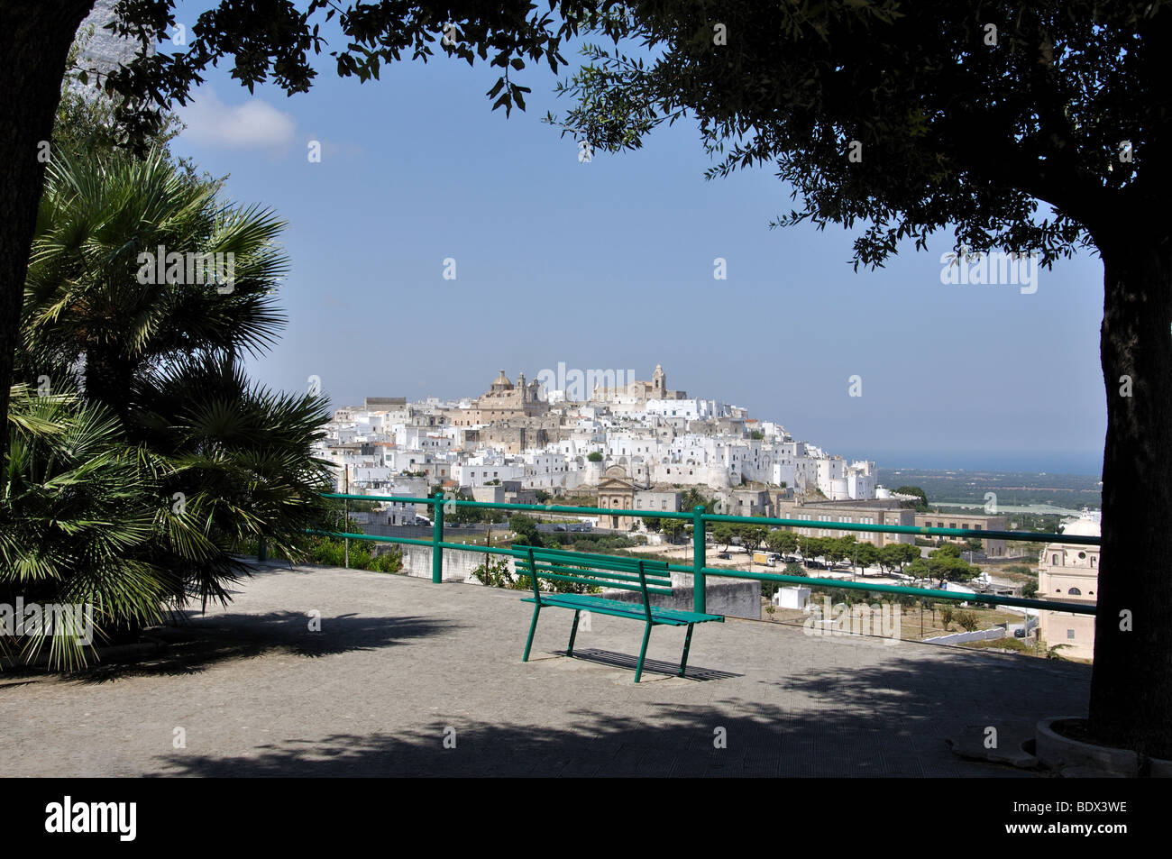 View of Old Town, Ostuni, Brindisi Province, Puglia Region, Italy Stock Photo