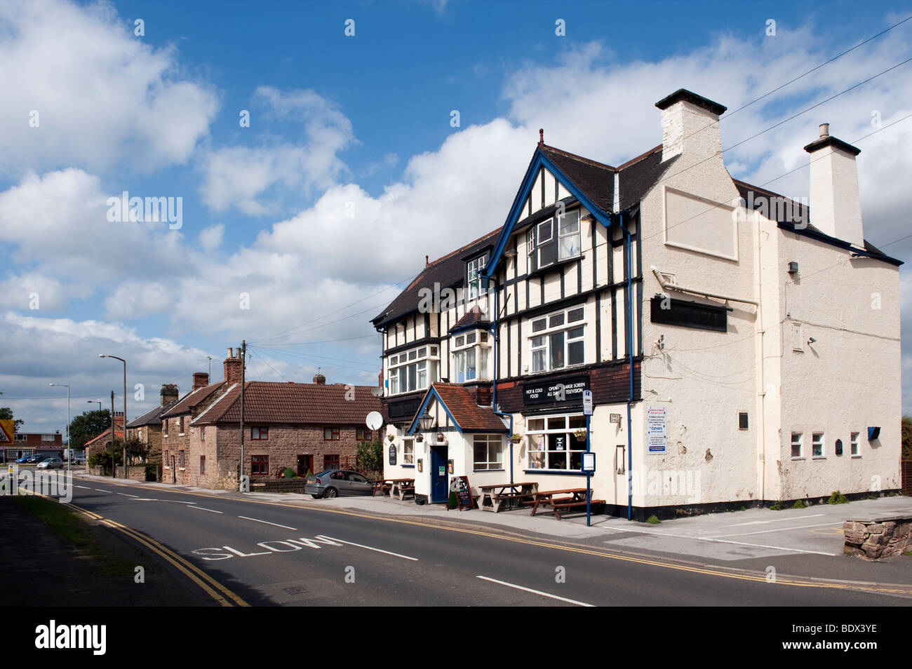 'Blue Bell Hotel' on 'Worksop Road' at Aston in Sheffield 'South Yorkshire' Stock Photo