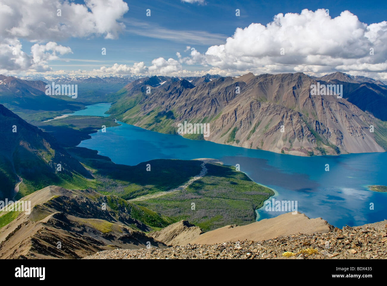 View Of Kathleen Lake From Kings Throne Mountain Kluane National Park 