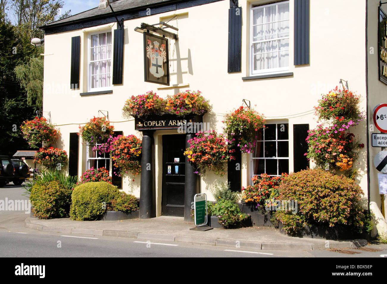 English pubs exterior of the Copley Arms pub at Hessenford near Torpoint in Cornwall England UK Stock Photo