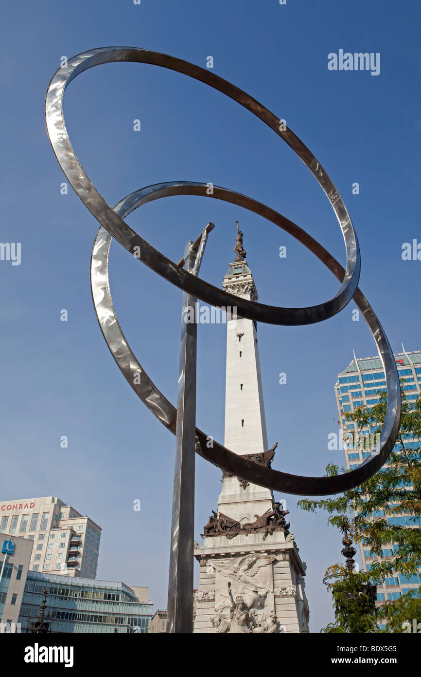 Indianapolis, Indiana - The Soldiers & Sailors Monument. Stock Photo