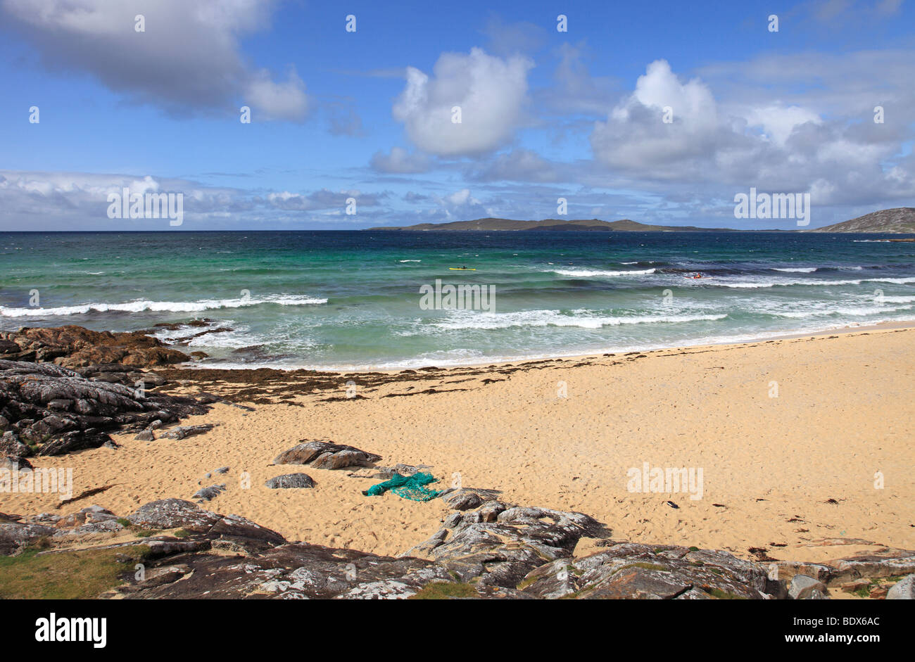 Beautiful summer day at Traigh Lar, Isle of Harrris, Outer Hebrides, Scotland Stock Photo