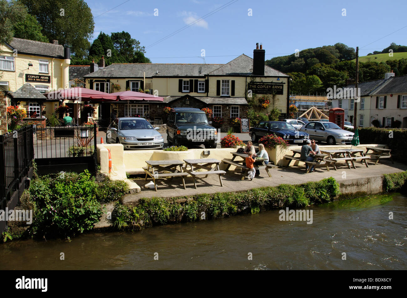English pubs exterior of the Copley Arms pub at Hessenford near