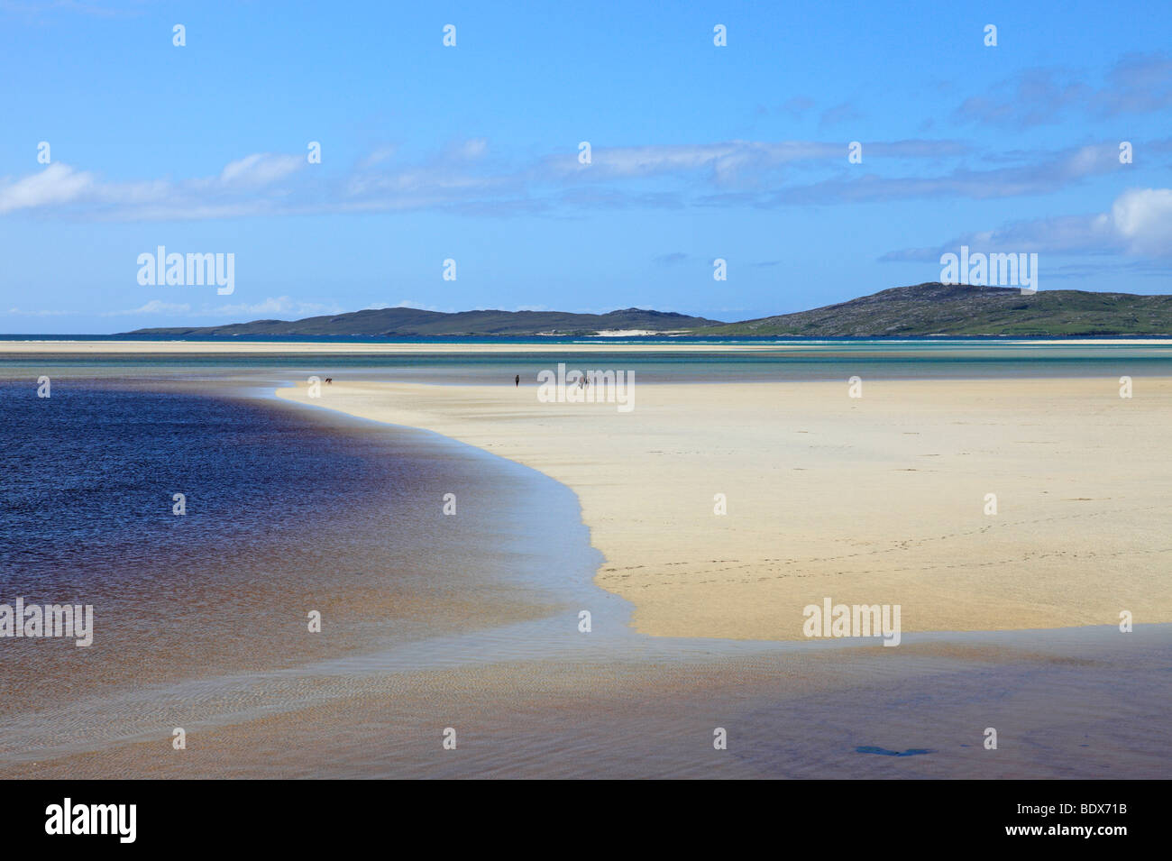 Suuny day at Luskentyre, Isle of Harris, Outer Hebrides, Scotland Stock Photo