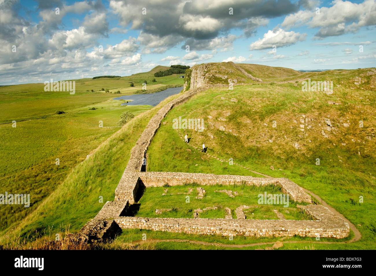 Hadrians Wall in Northumberland Stock Photo Alamy