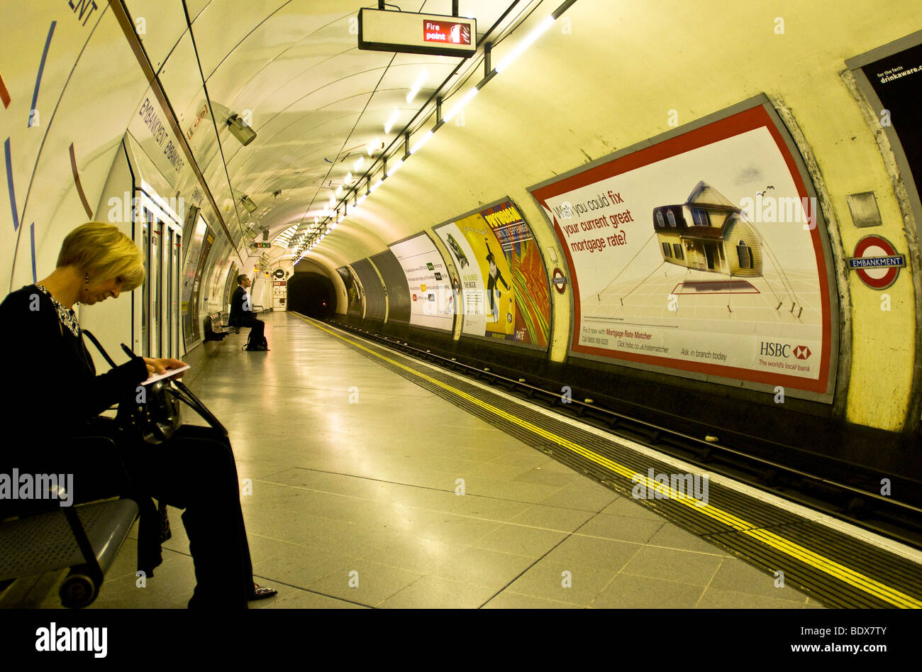 Embankment Underground Station, London, England Stock Photo