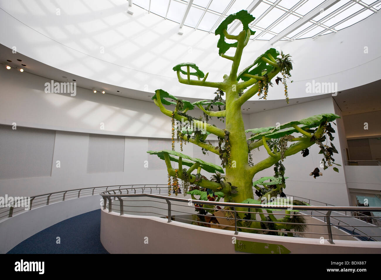 Artificial tree at Alexa Shopping Center, Berlin, Germany, Europe Stock Photo