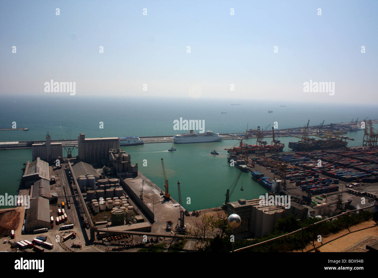 Ariel View of the Port of Barcelona Stock Photo - Alamy