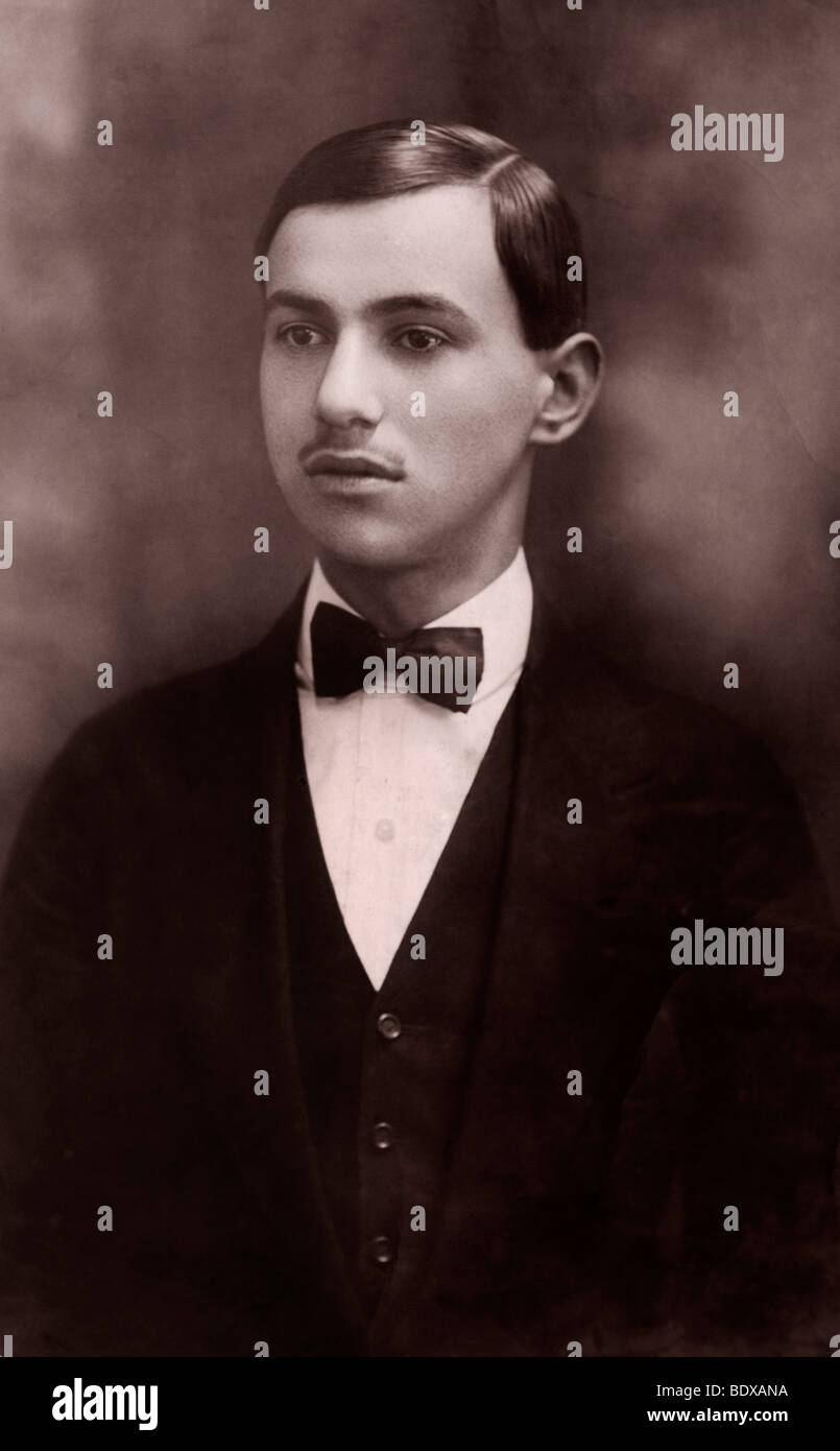 Young man in a suit, historic photograph, around 1915 Stock Photo - Alamy