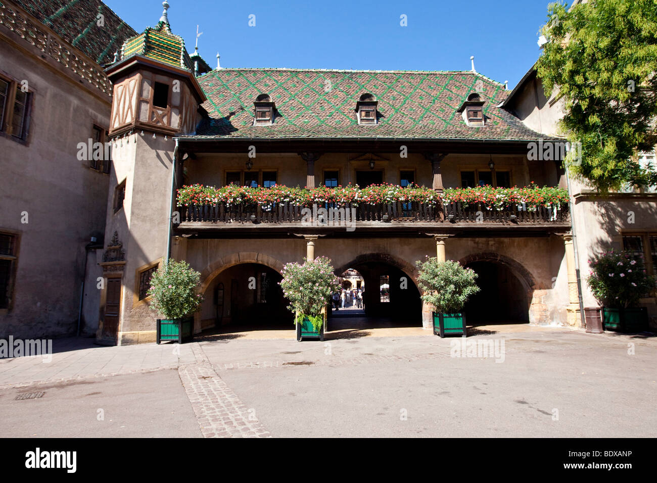 Place de l'Ancienne Douane, historic town centre of Colmar, Alsace, France, Europe Stock Photo
