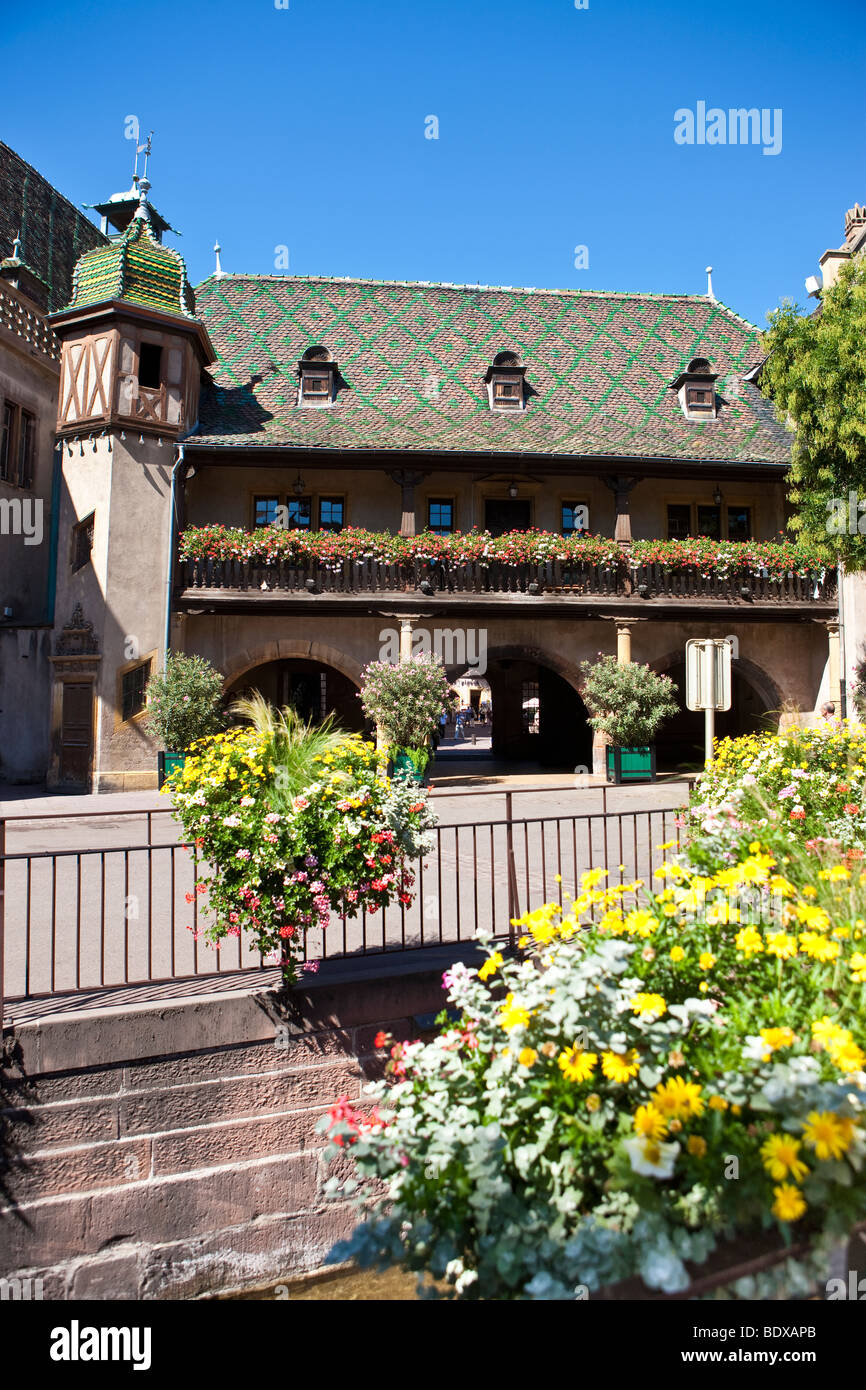 Place de l'Ancienne Douane, historic town centre of Colmar, Alsace, France, Europe Stock Photo