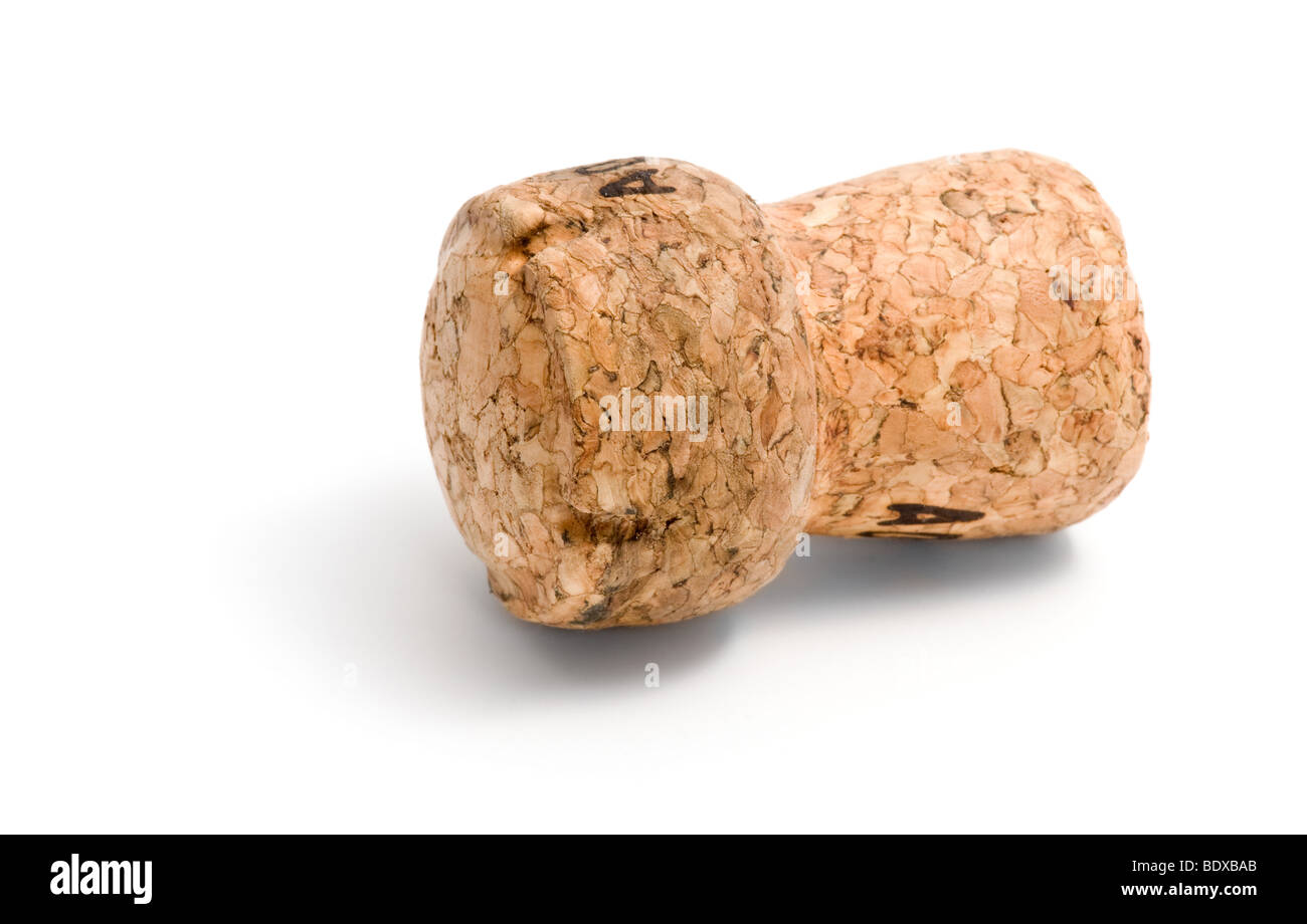 champagne cork isolated on white Stock Photo Alamy