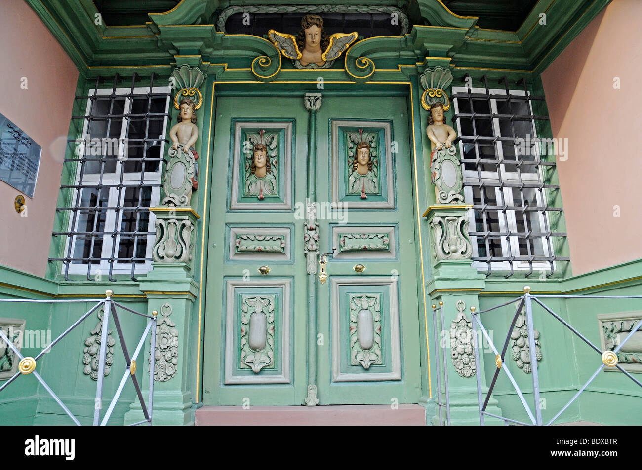 Baroque Portal Door Entrance Hartwigsches Haus House Stock