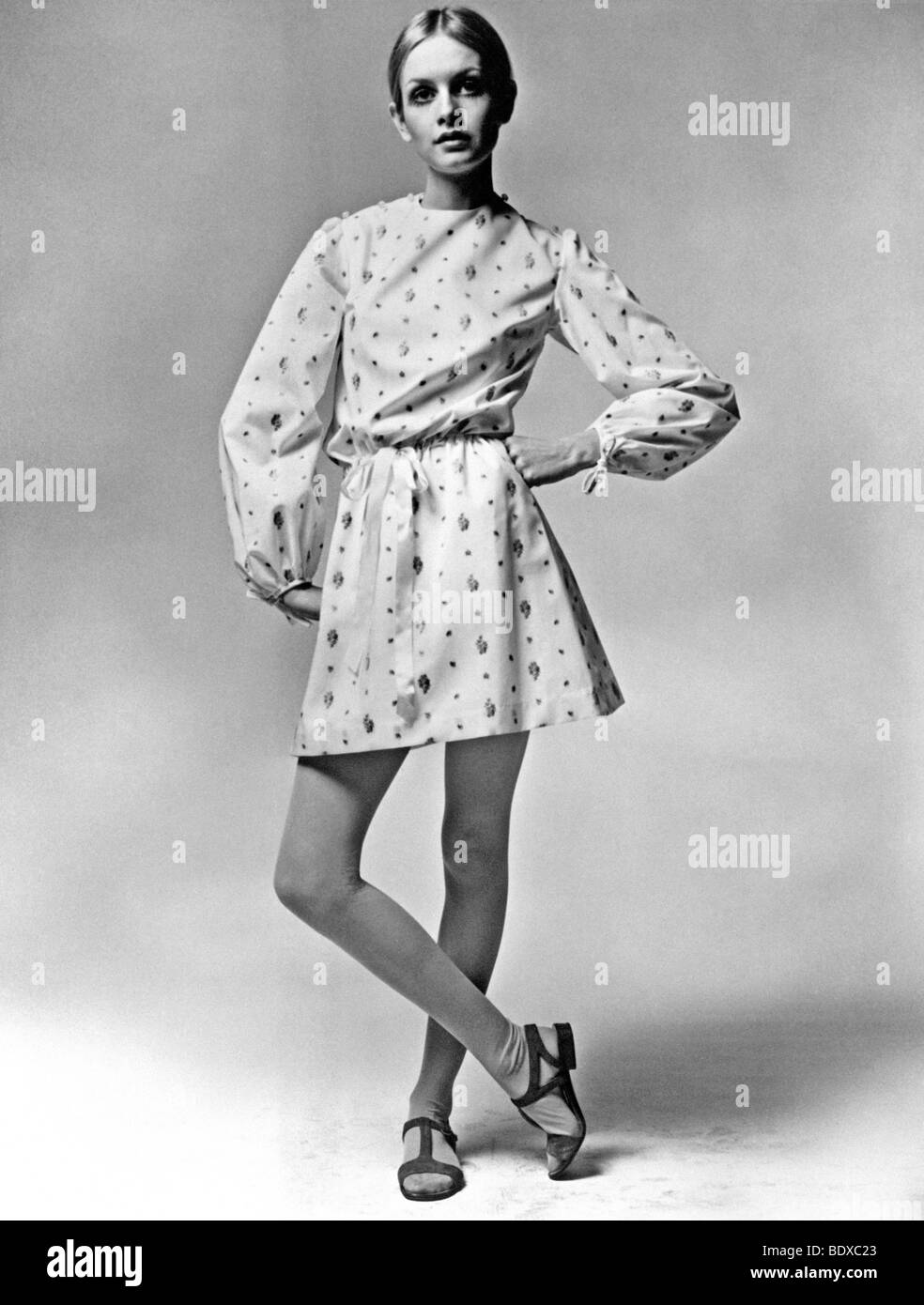 TWIGGY  - UK fashion model and later actress and pop singer, about 1965 Stock Photo