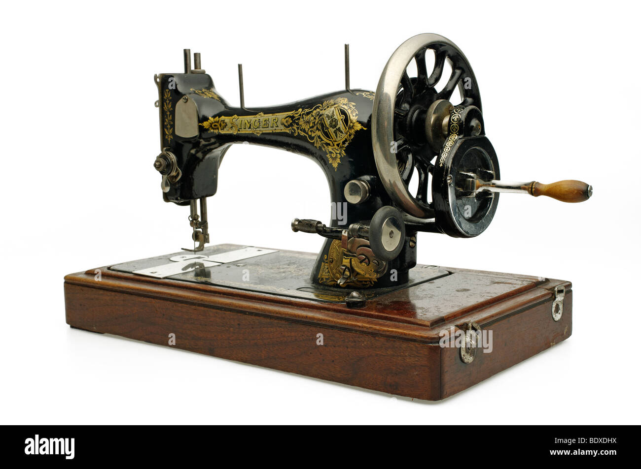 Old Singer Antique Sewing Machine Stock Photo