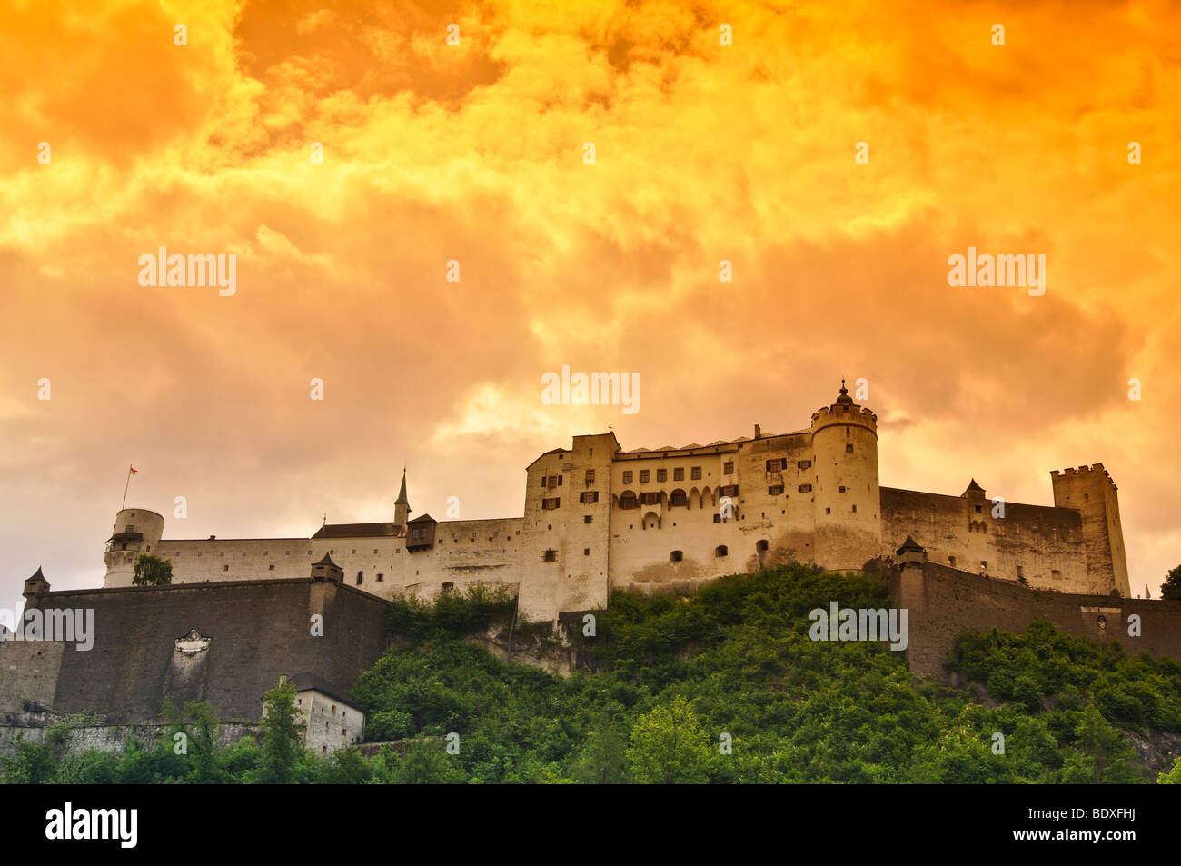 Festung Hohensalzburg castle in Salzburg, Austria Stock Photo