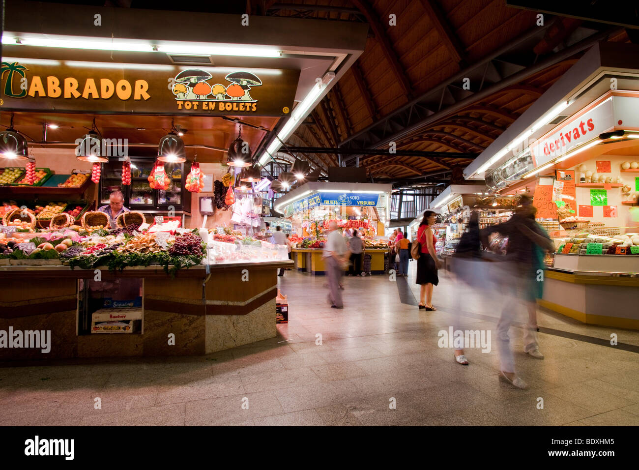 Market hall Mercat de Santa Caterina, Barcelona, Catalonia, Spain, Europe Stock Photo