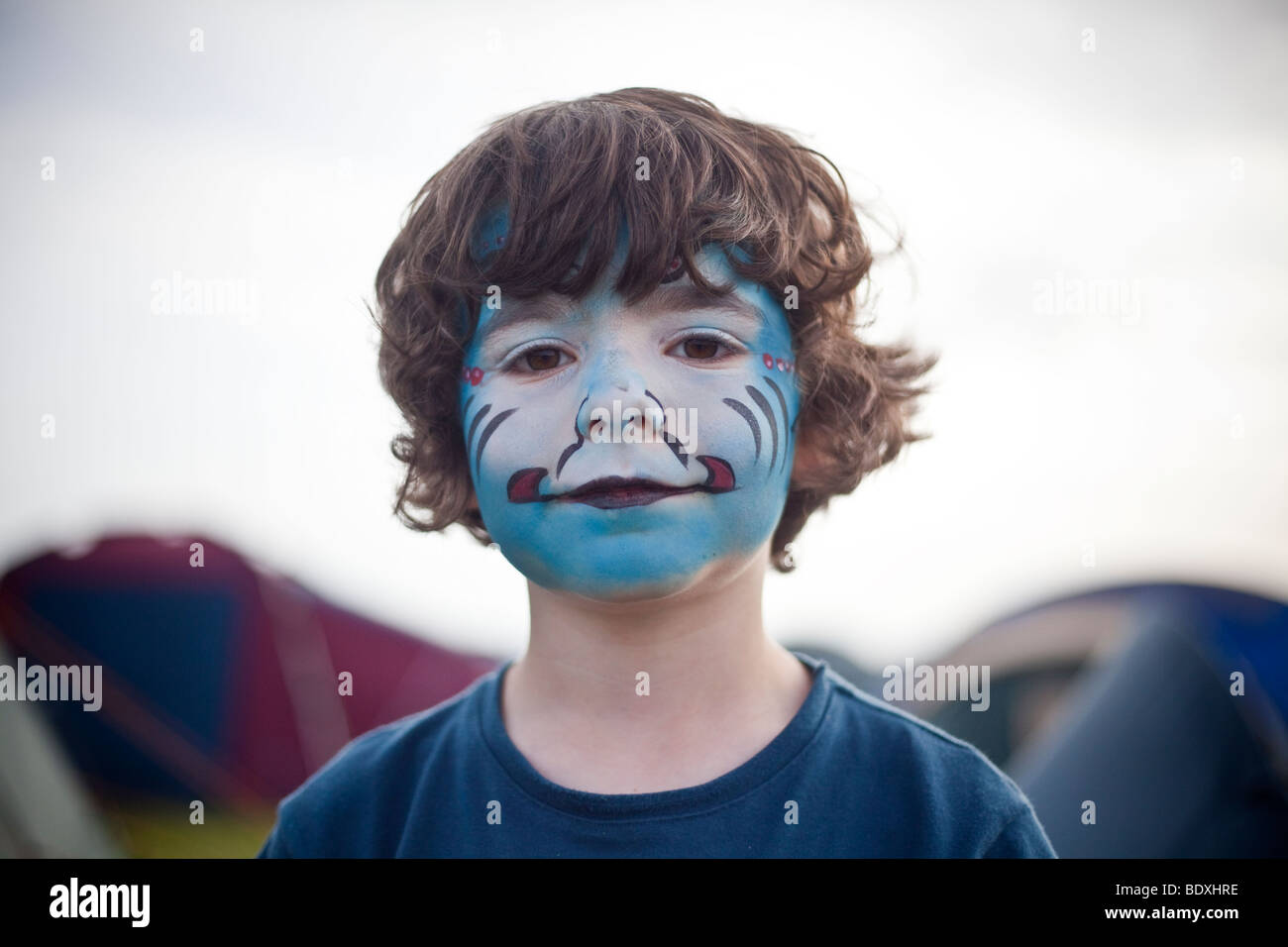 A young boy  at Camp Bestival 2009 Stock Photo